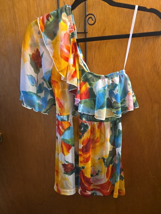 silence + noise Tops - silence + noise Anthropologie Floral One-Shoulder Blouse